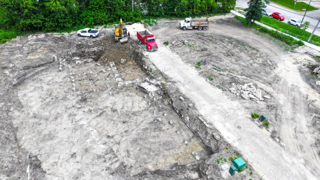Excavation underway at the Six Eleven on the River construction site